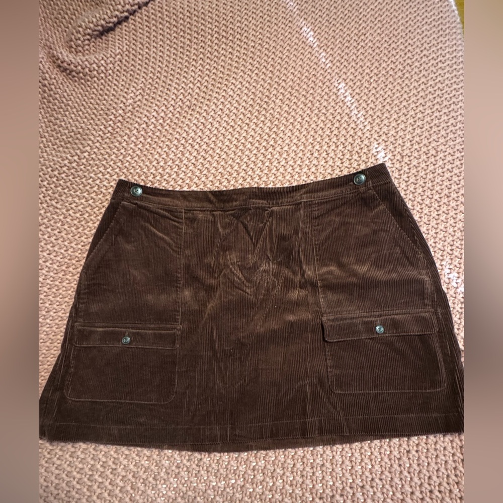 Madewell Rich Brown Corduroy Skirt